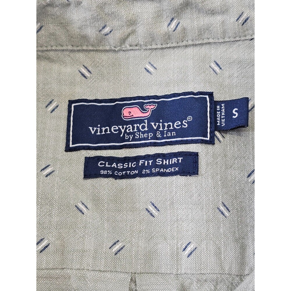 VINEYARD VINES Men's S Classic Fit Cotton Short Sleeve Button Down Shirt Top EUC - Picture 4 of 6
